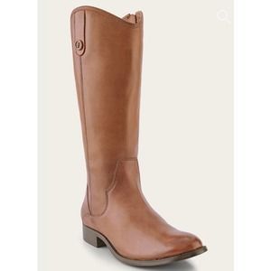 FRYE NEW Marissa Medallion Boot Cognac Leather